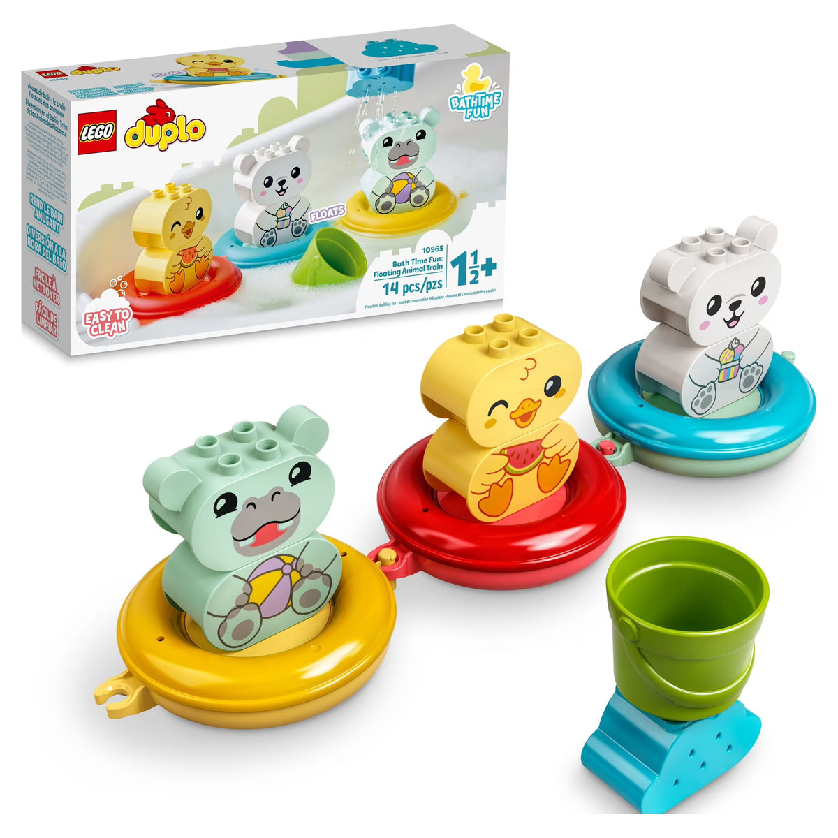 Bath Time Fun Floating Animal Train Bathtub Water Toy C66440