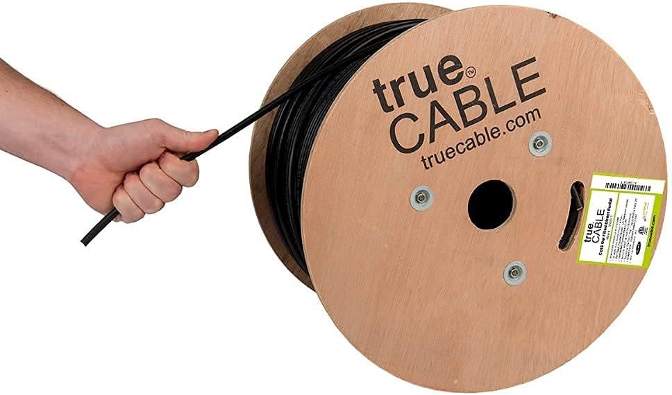 Cat6 Direct Burial Bulk Ethernet Cable, 1000ft, White, CMX, 23AWG Solid Bare Copper, Unshielded UTP G890104