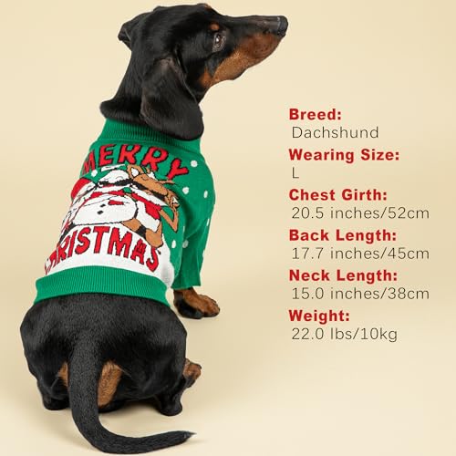 Dog Christmas Sweater Soft Warm Turtleneck Knitted Pet Clothes Z97126