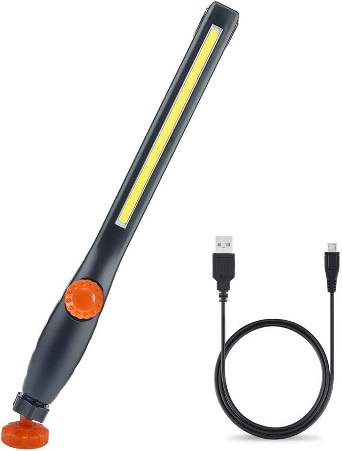 USB Rechargeable COB LED Inspection Lamp with Magnetic Plate and Hook B14323