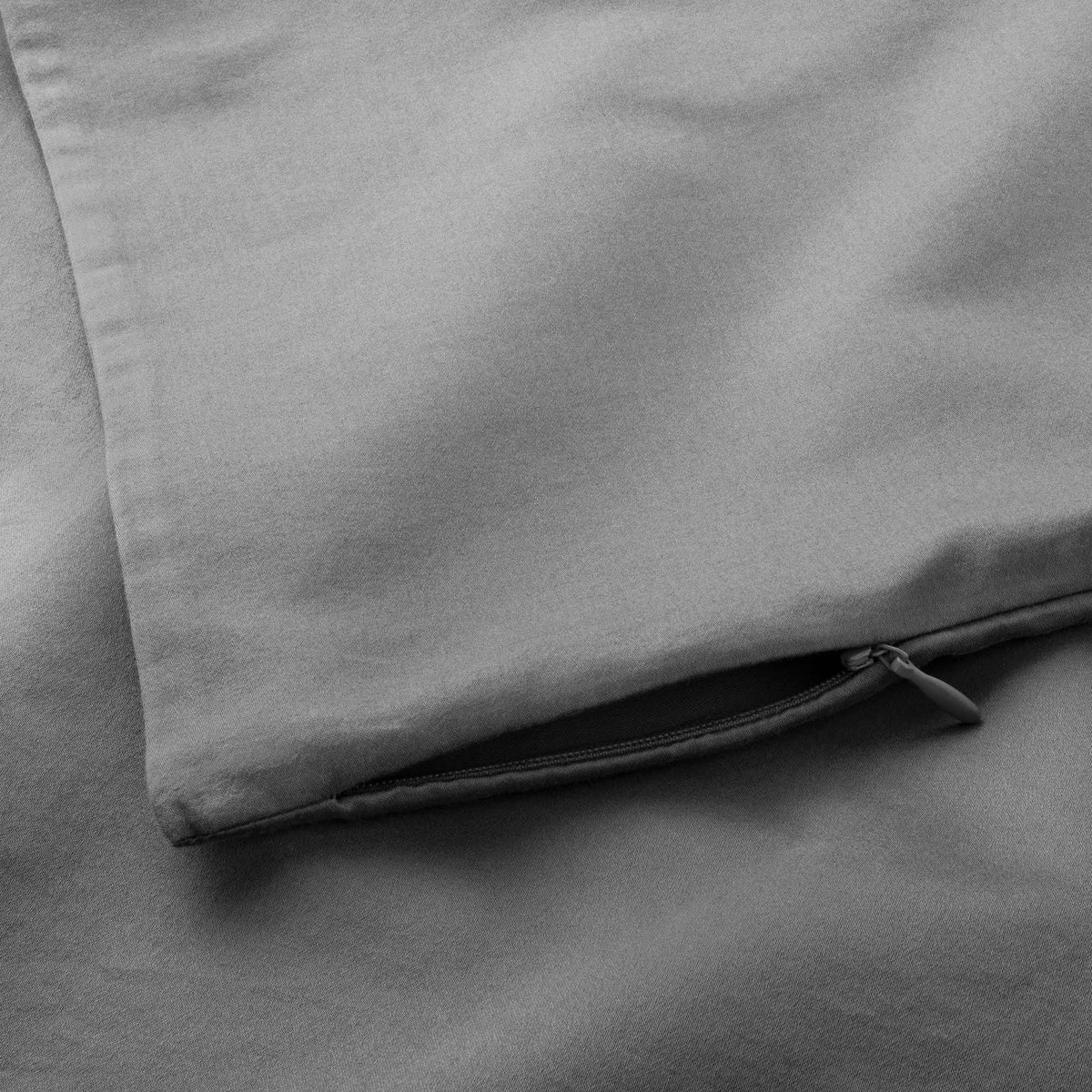 Full/Queen Supima Washed Sateen Duvet & Sham Set Dark Gray E931133
