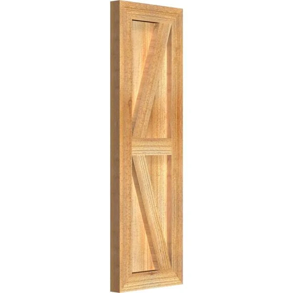 Rough Sawn Western Red Cedar Framed Board-n-Batten Shutters with Z-Bar A631