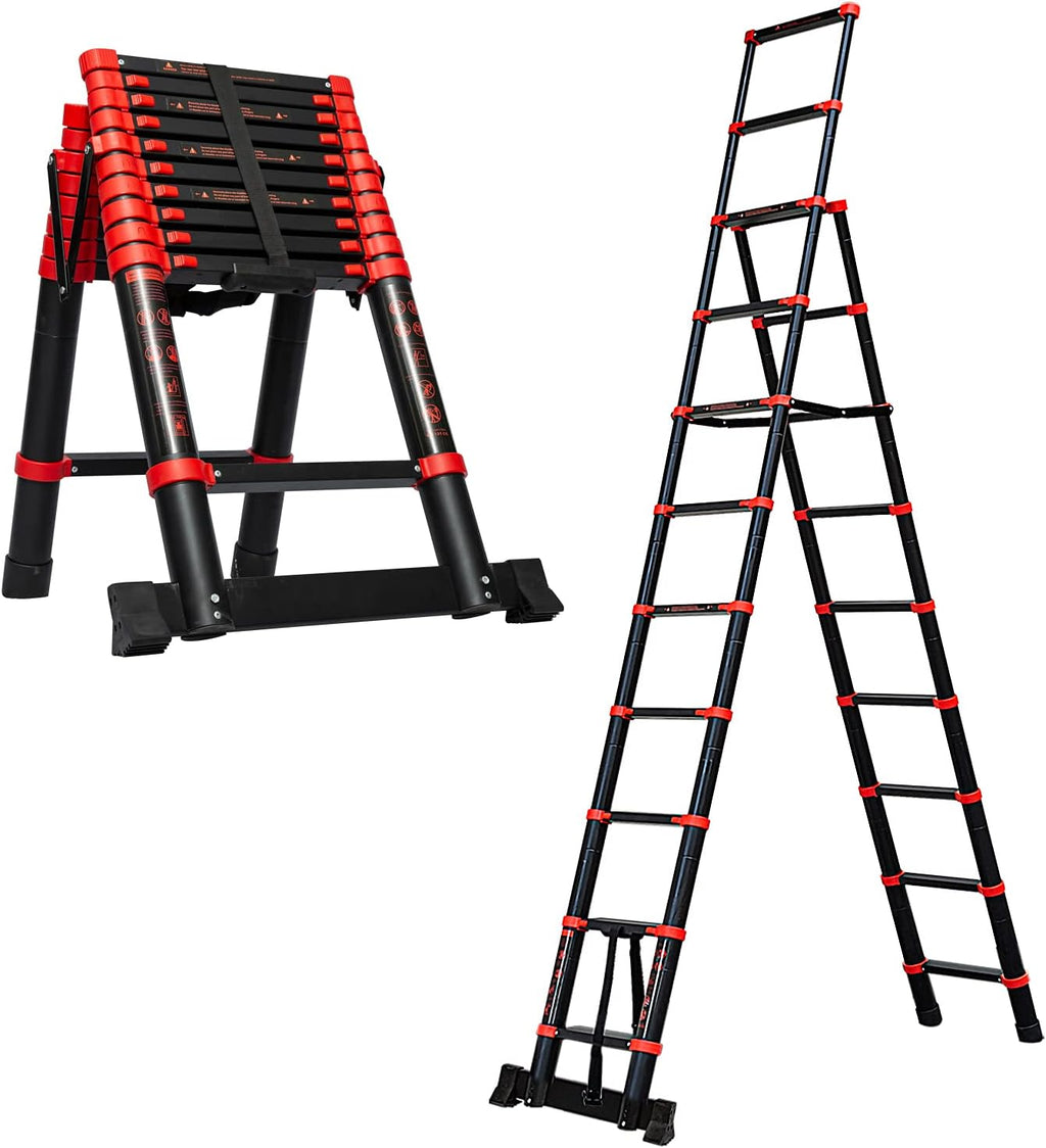 Telescopic Ladder 7+9 Aluminum A-Frame Extension Ladder, 330 Pound Capacity W42265