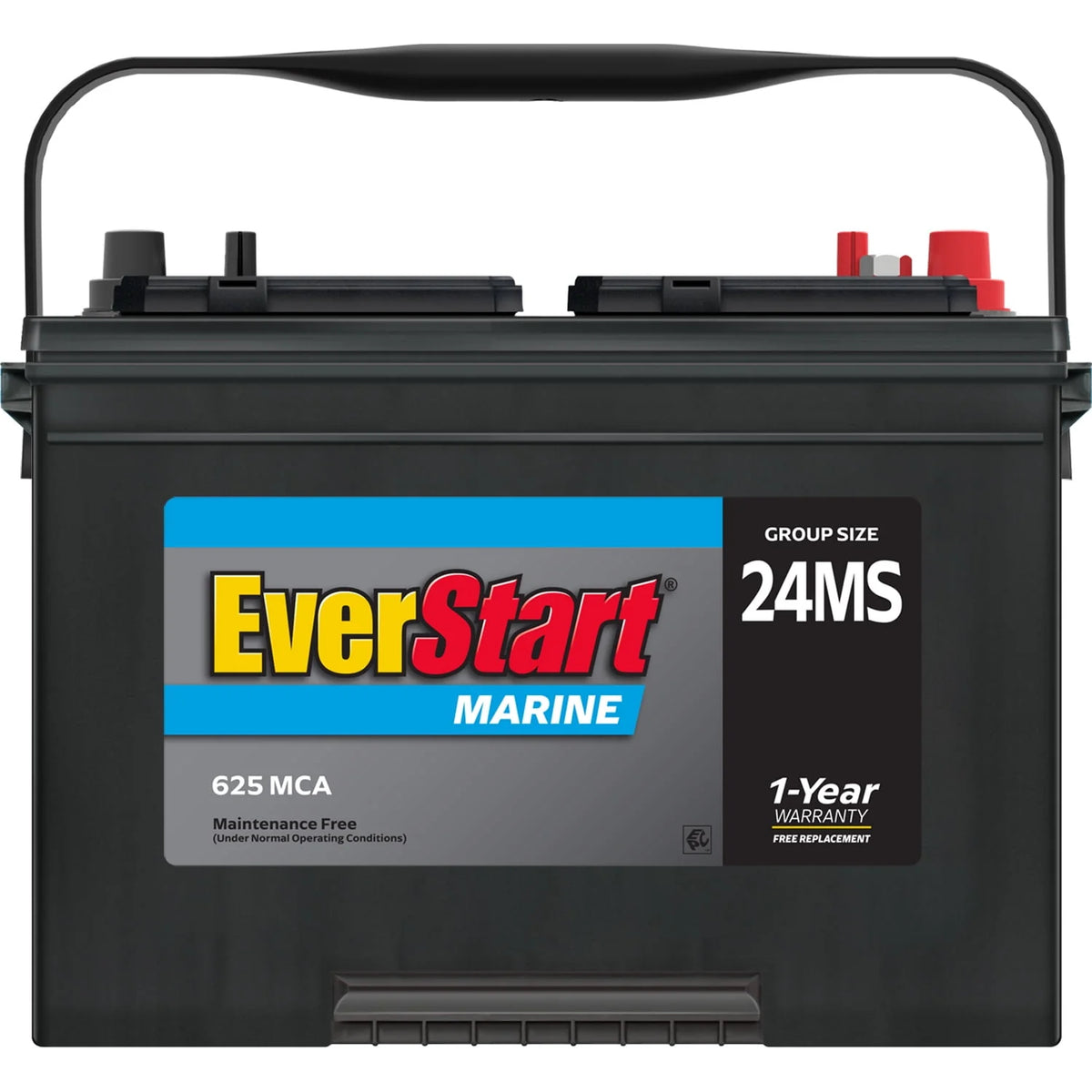 Lead Acid Marine Starting Battery Group Size 24MS 12 Volt 625 MCA A562211