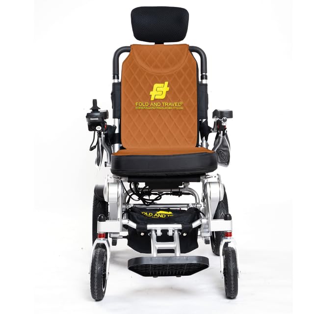 Lightweight Foldable Electric Wheelchair with Blue Seat R40015