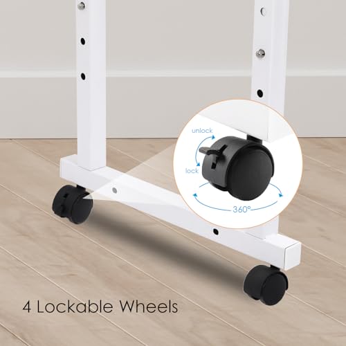 Brown Mobile Bed Desk with Wheels F2655