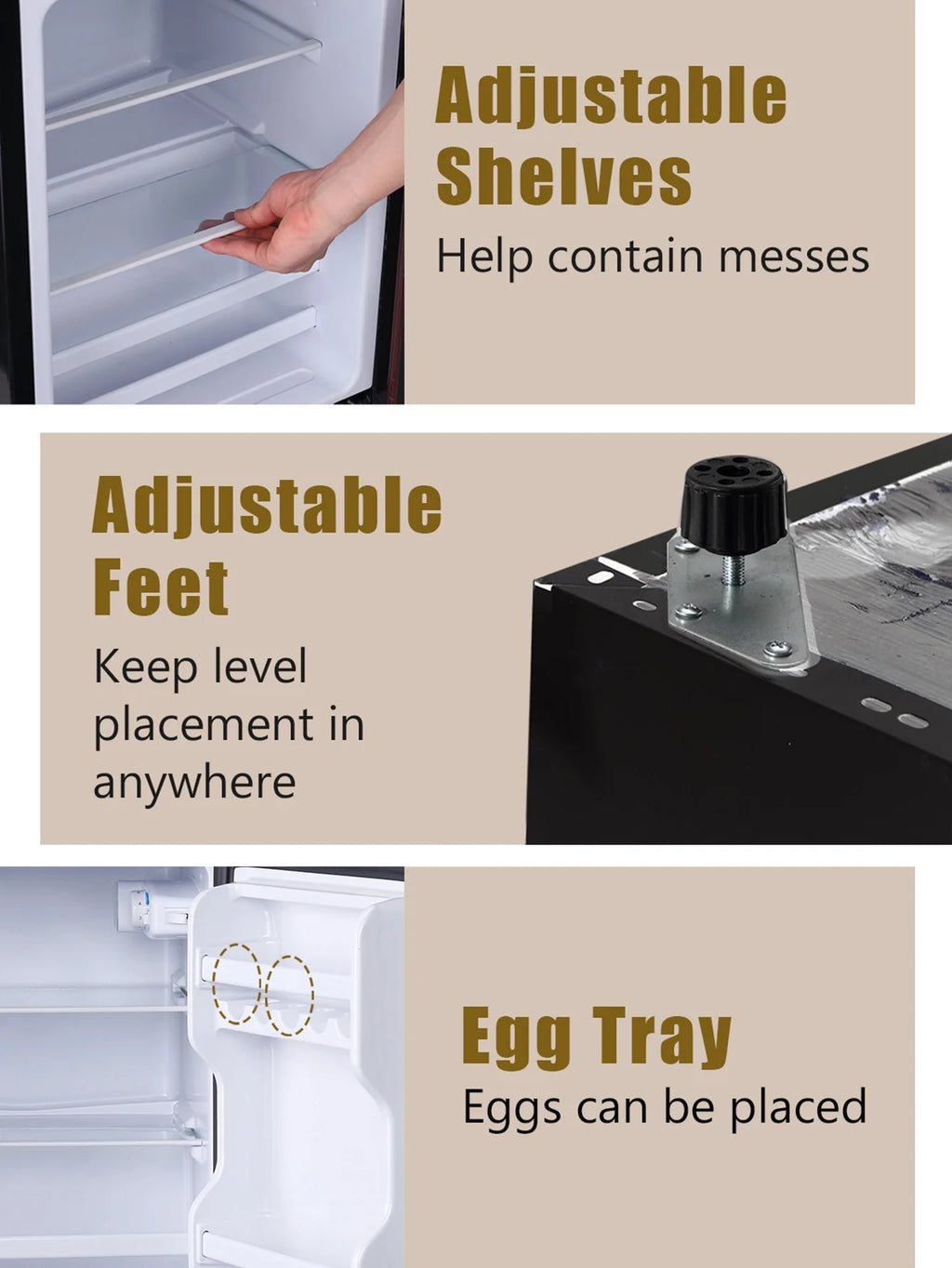 3.5 Cu.ft Mini Fridge with Freezer L2528