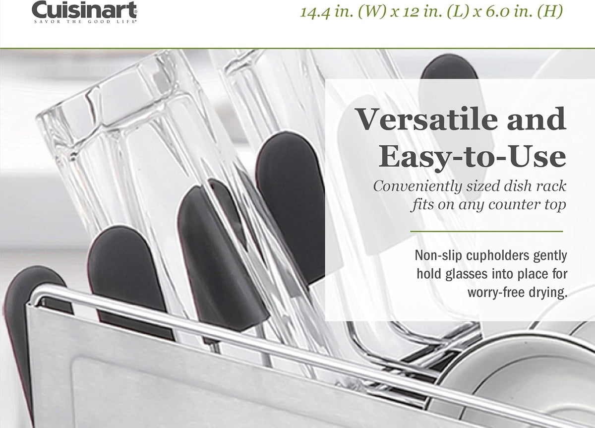 Stainless Steel Dish Drying Rack with Utensil Caddy and Draining Board K342
