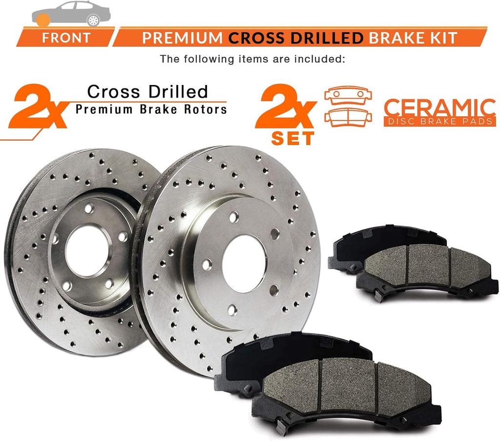 Max Brakes Premium XD Rotors with Carbon Ceramic Pads S6889
