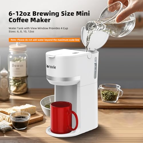 Black Single Serve Coffee Maker for K Cup and Ground Coffee, 6 to 12 oz. Brew Sizes G219