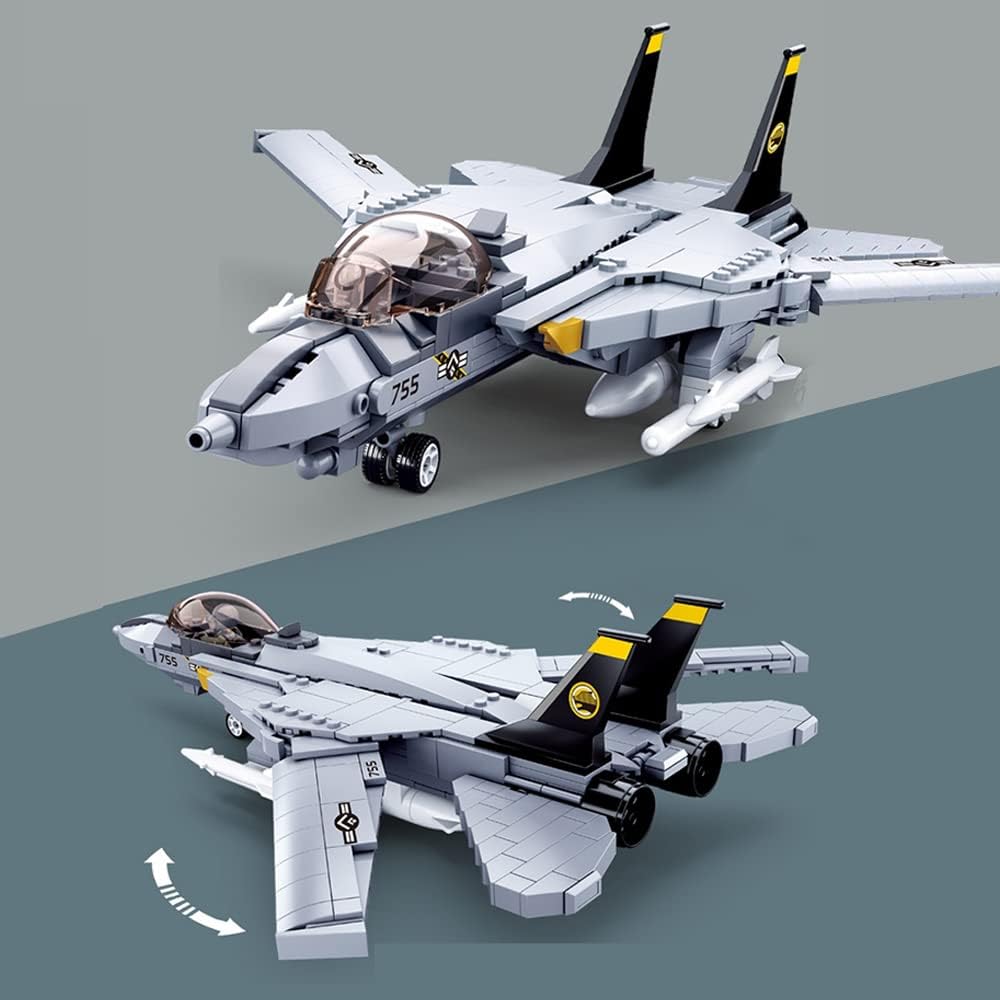 404 Pieces Military Airplane Building Bricks Set with Figure L461