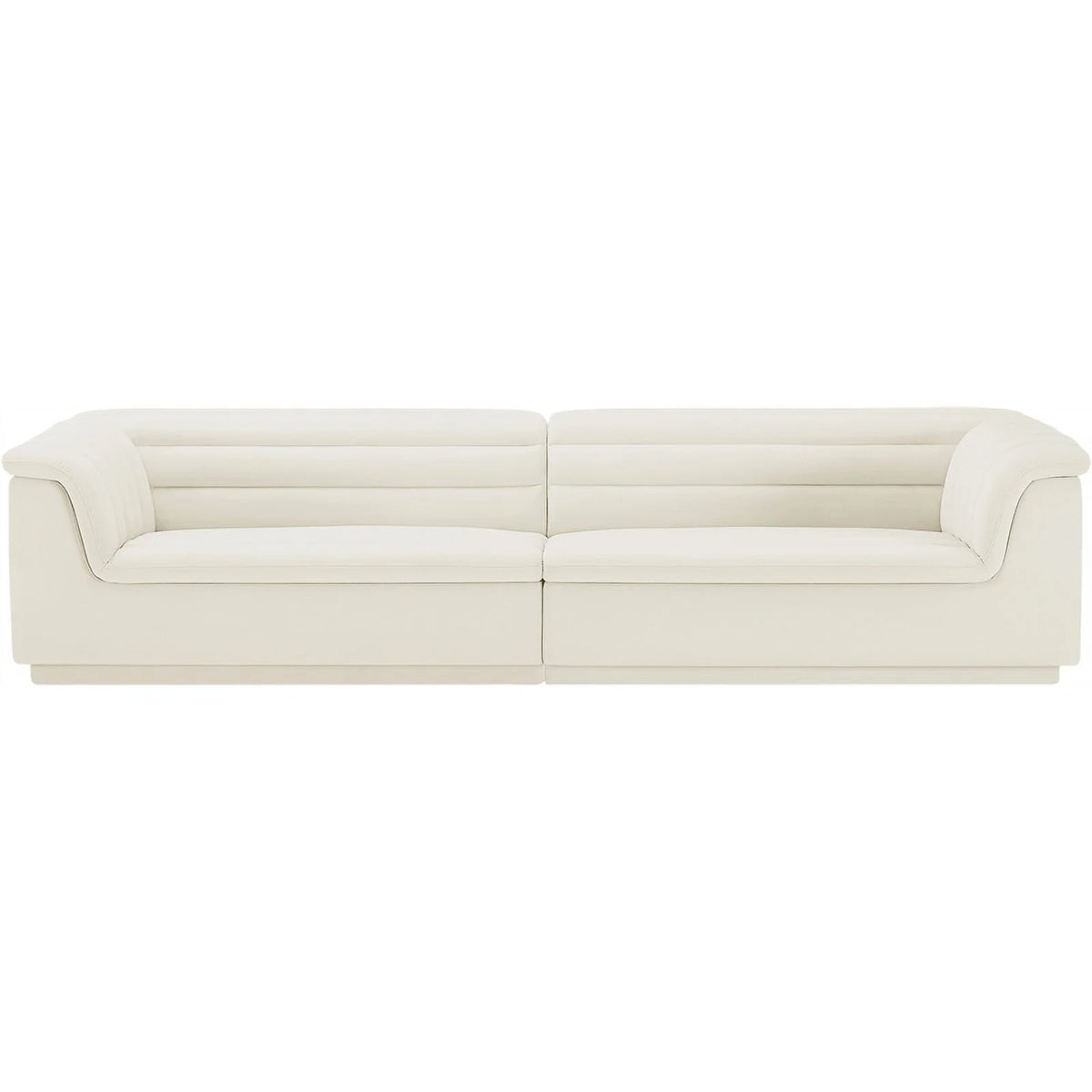 Cream Velvet Modular Sofa V1416
