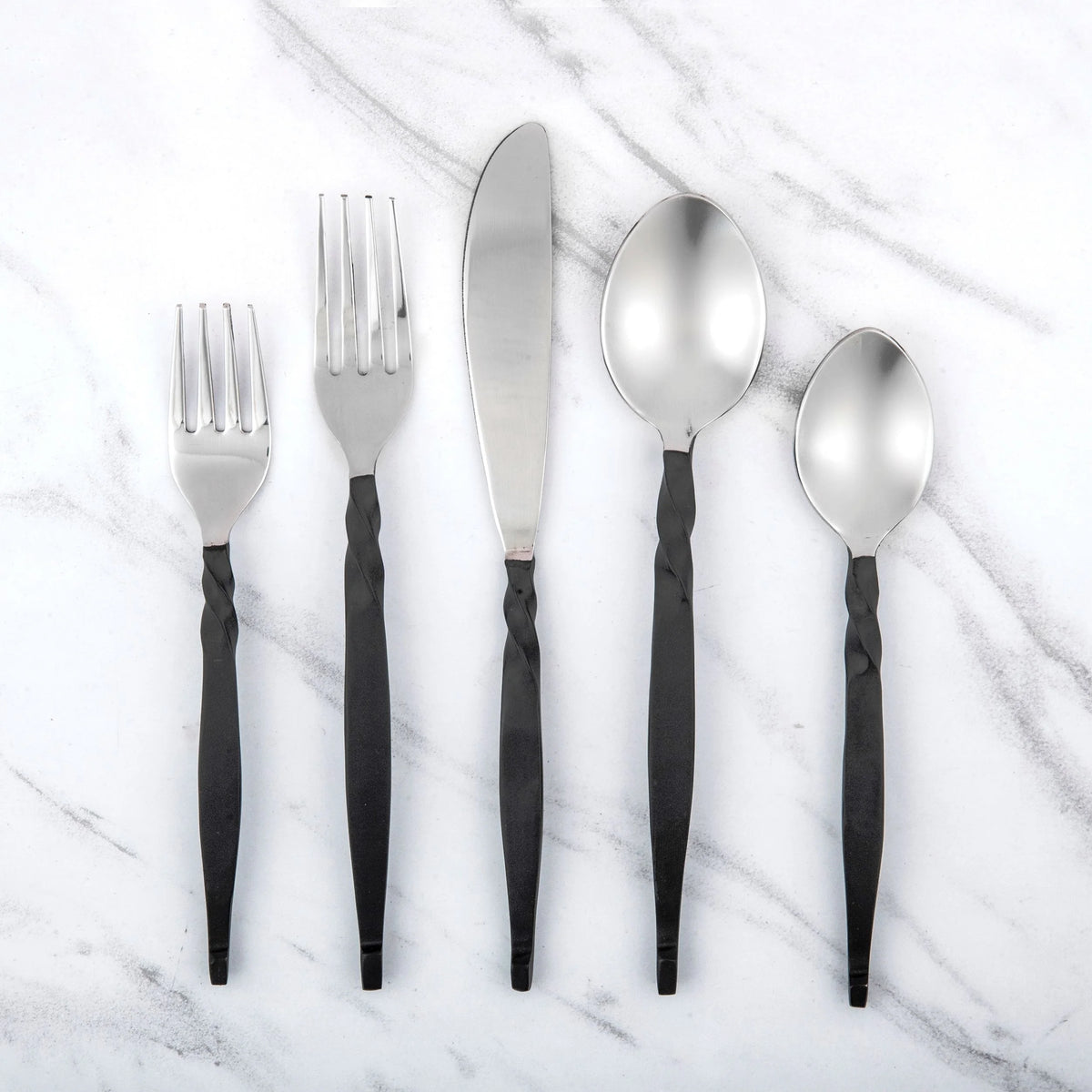 Midnight Black 20 Pc. Flatware Set L89963