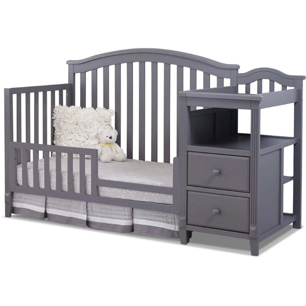 Gray 4-in-1 Convertible Crib and Changer V225787