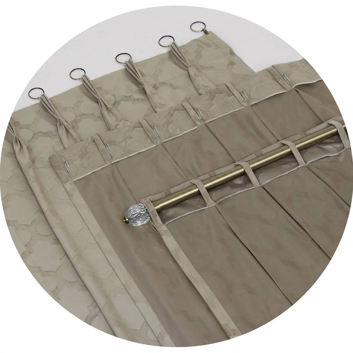 Windsor Pinch Pleat Window Curtain Panel T4678