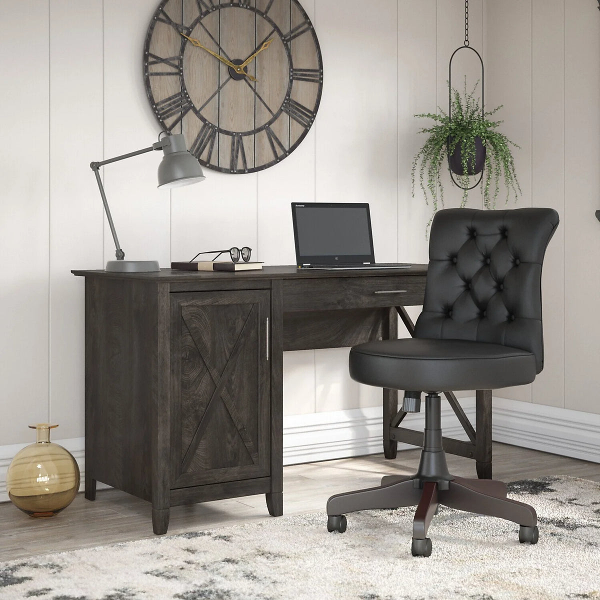 Computer Desk with Storage and Office Chair X6516
