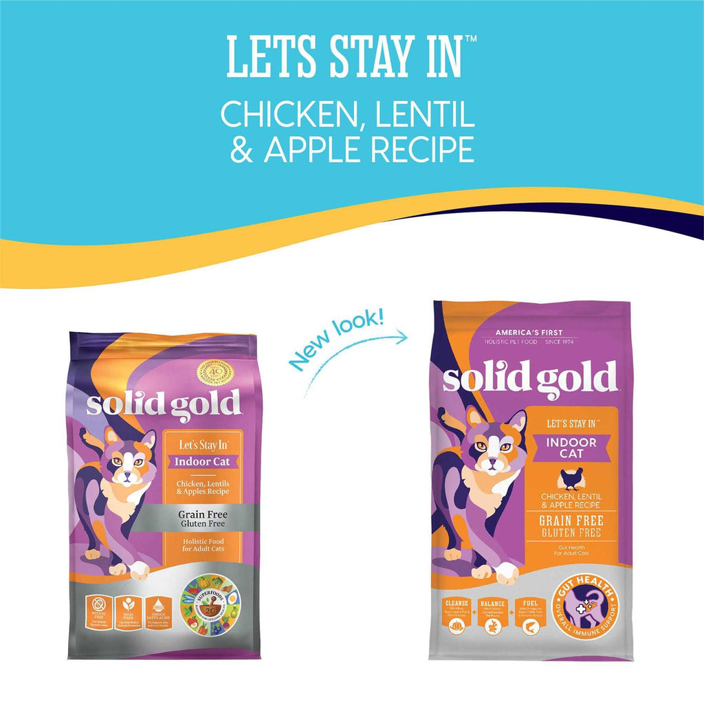 Solid Gold Indoor Lentil & Apple Recipe Grain-Free Dry Cat Food R993292