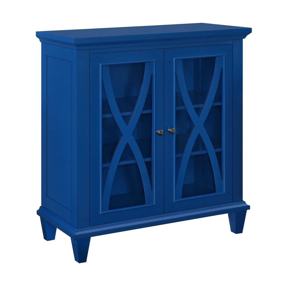 Blue Double Door Accent Cabinet K973