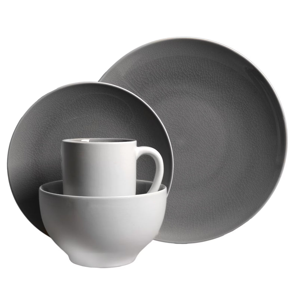 16 Piece Dinnerware Set Gray G36331