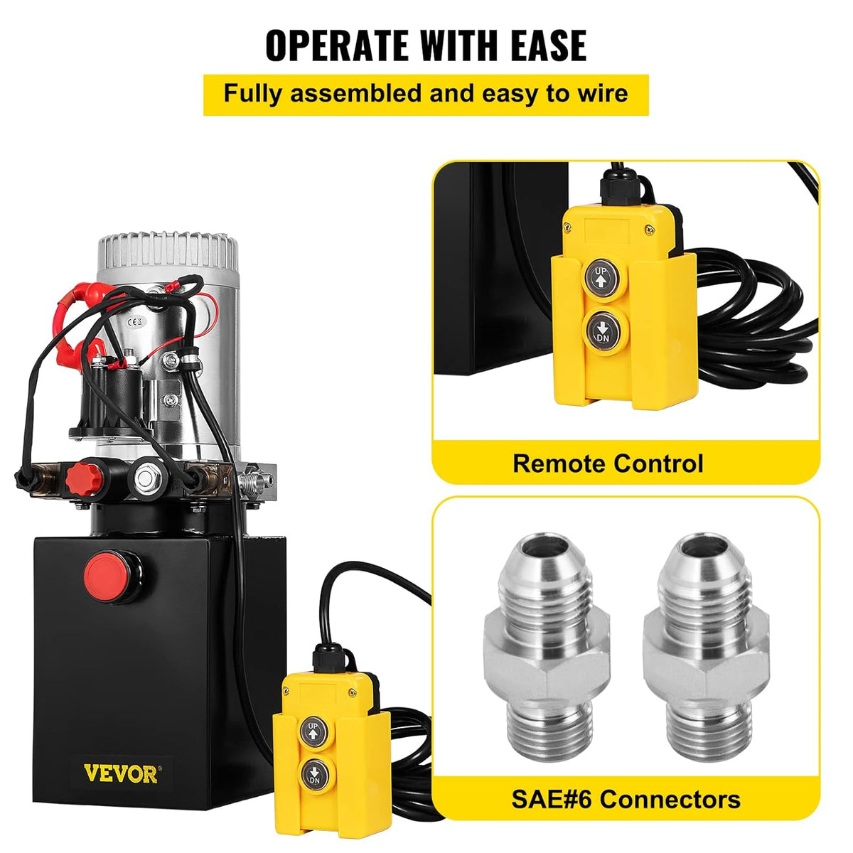12V/DC Hydraulic Pump Single Acting Solenoid Operation Supply Unit with Remote Controller Power Unit Y918623