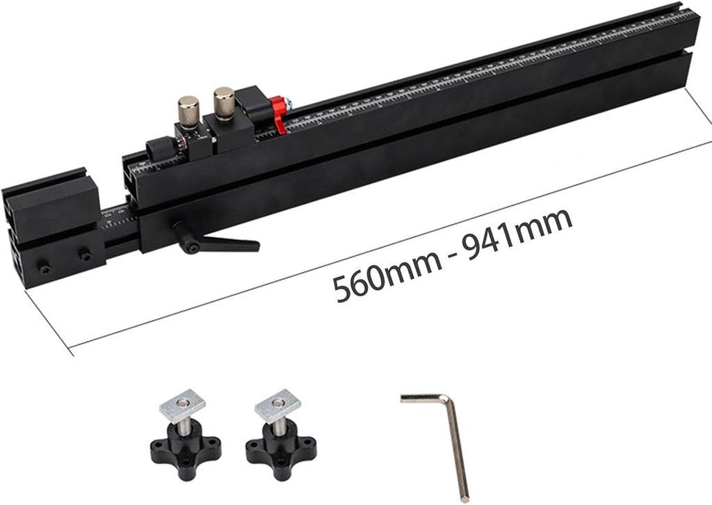 Telescoping Double Sided Scale Table Saw Miter Gauge Fence Q346