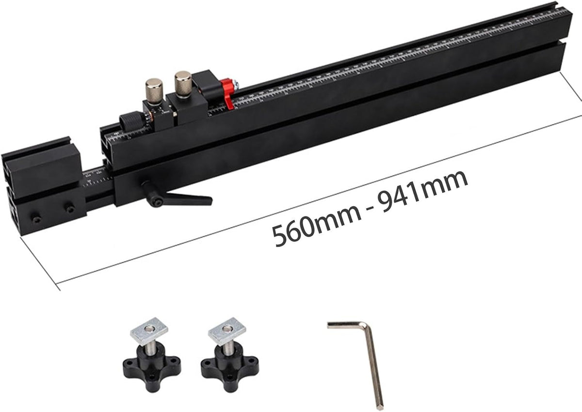 Telescoping Double Sided Scale Table Saw Miter Gauge Fence Q346