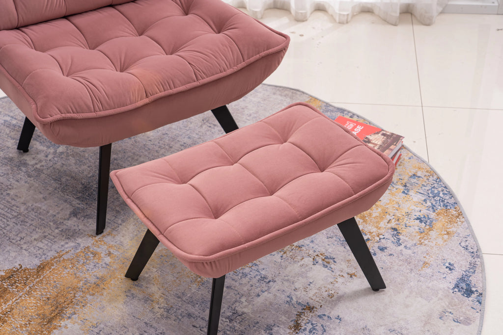 Pink Velvet Accent Chair B192