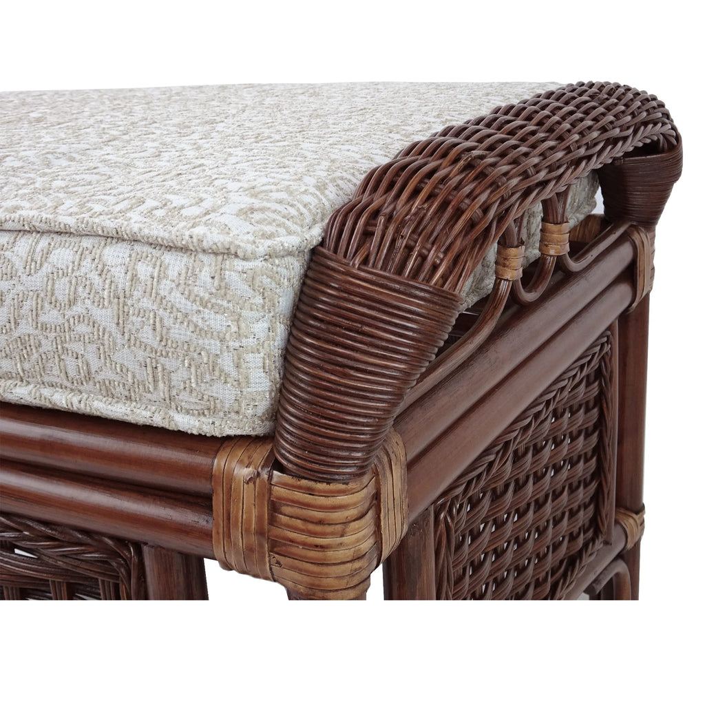 Natural Rattan Ottoman with Cushion M183330