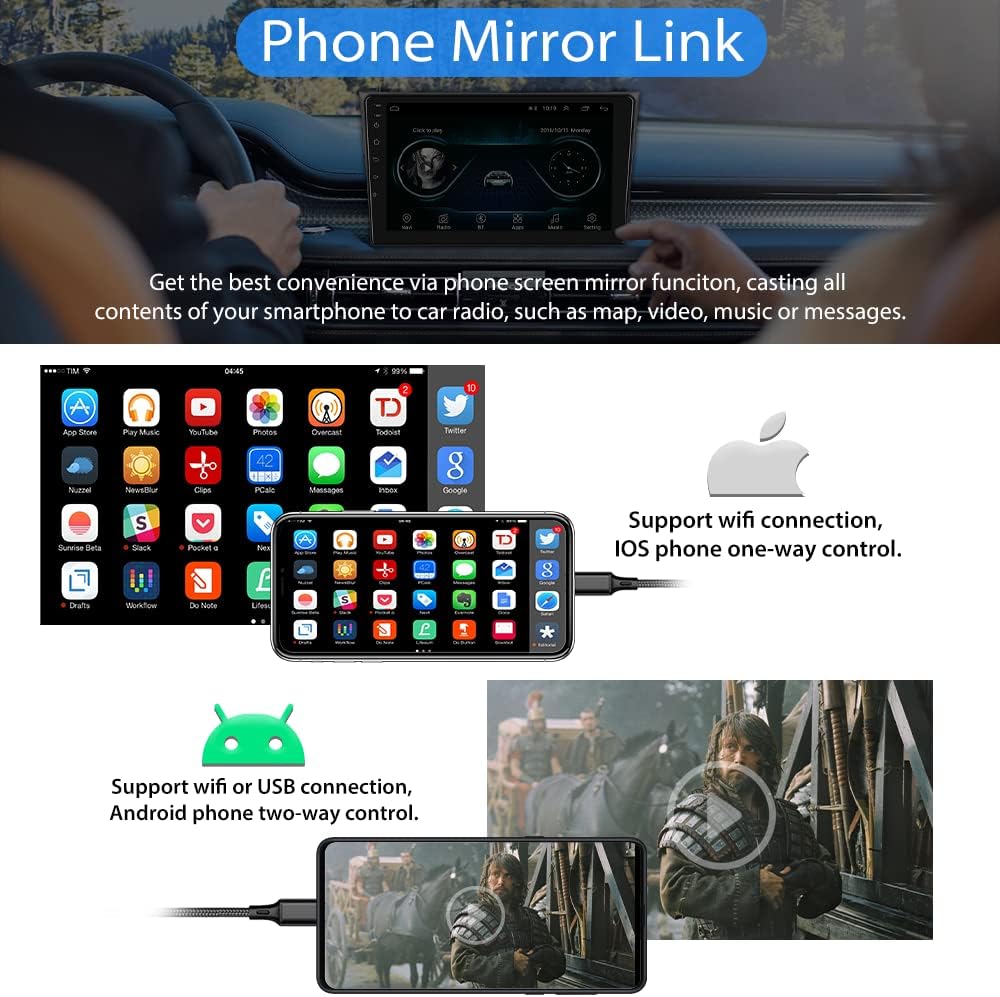 9 Inch Touchscreen Car Stereo with Backup Camera T9470