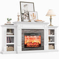 70" Electric Fireplace with Mantel, TV Stand with Storage, Remote Control H3359