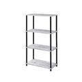 Antique White/Black Metal Bookcase F7423