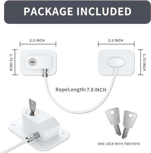 Refrigerator Lock 2 Packs with Silicone Wire Protection B705154