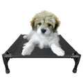 Elevated Dog Bed with Metal Frame, Cooling Raised Pet Cot (Small-18.5x18.5x5.5 inch, Black) M9880