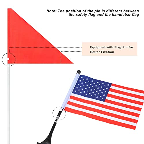 6 Foot Heavy Duty Fiberglass Bike Flag Pole with Tear-Resistant Polyester Flag Z294620