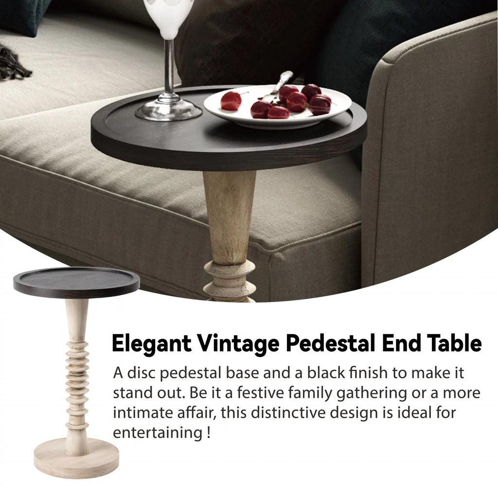 Small Drinking Table with Tray Top, Distressed Finish B105