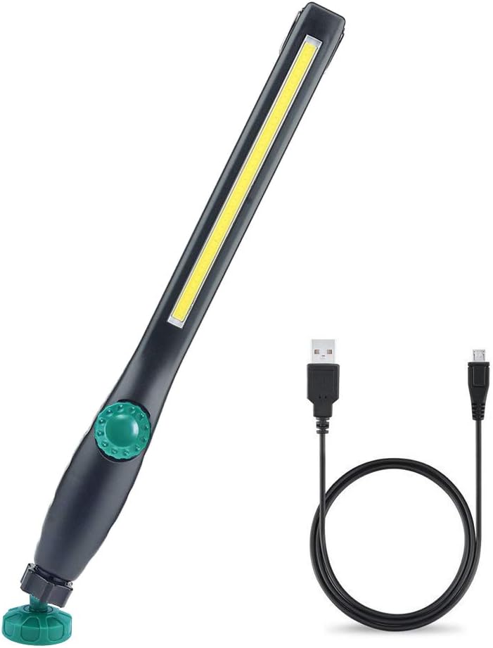 USB Rechargeable COB LED Inspection Lamp with Magnetic Plate and Hook B14323