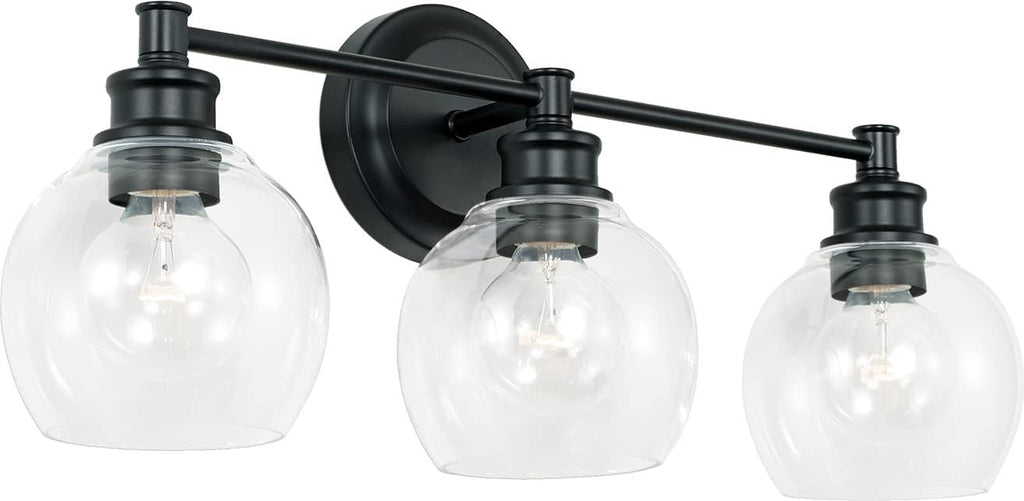 4-Light Clear Glass Bath Vanity Wall Mount A7614
