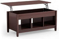 Espresso Lift Top Coffee Table with Hidden Compartment L4753