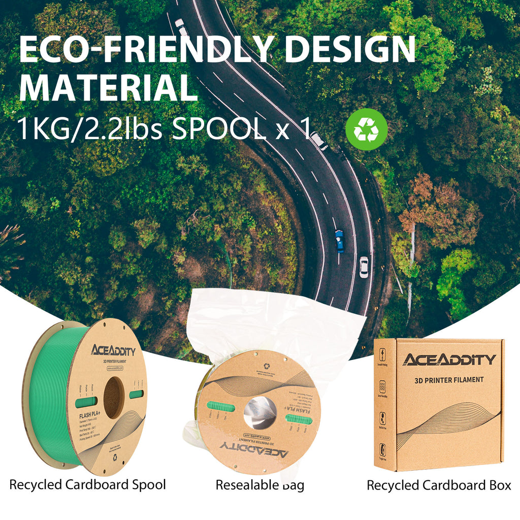 Green PLA+ Filament 1.75mm 1KG 6 Rolls T20613