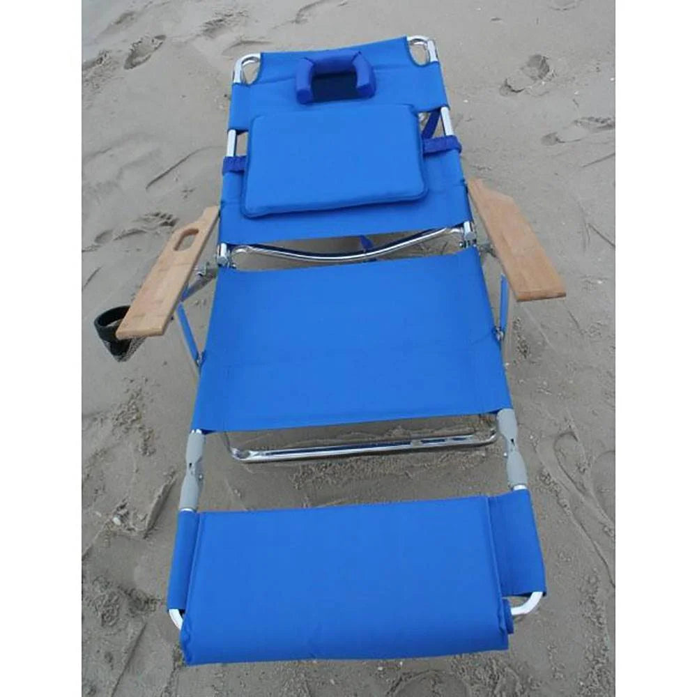 Lightweight Outdoor Beach Lounge Chair with Footrest W9498