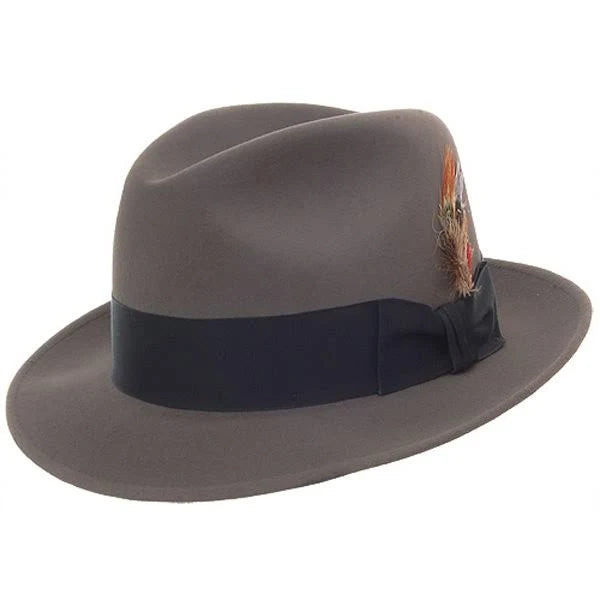 Size 7 Caribou Fur Felt Fedora Hat L9650