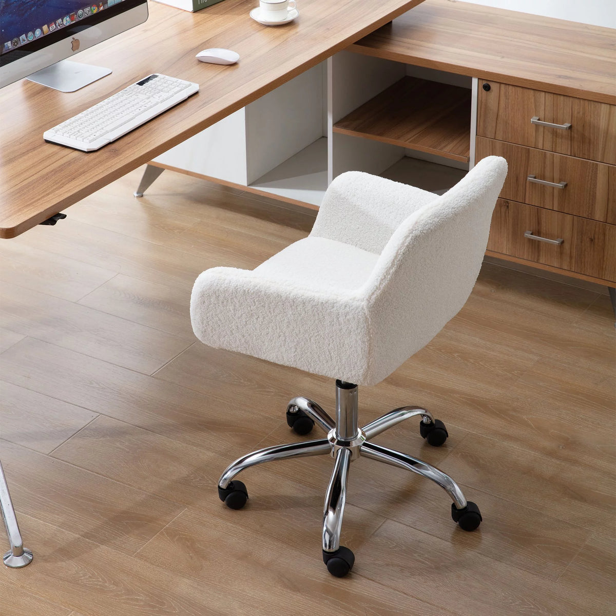 Ivory Sherpa Office Chair O296811