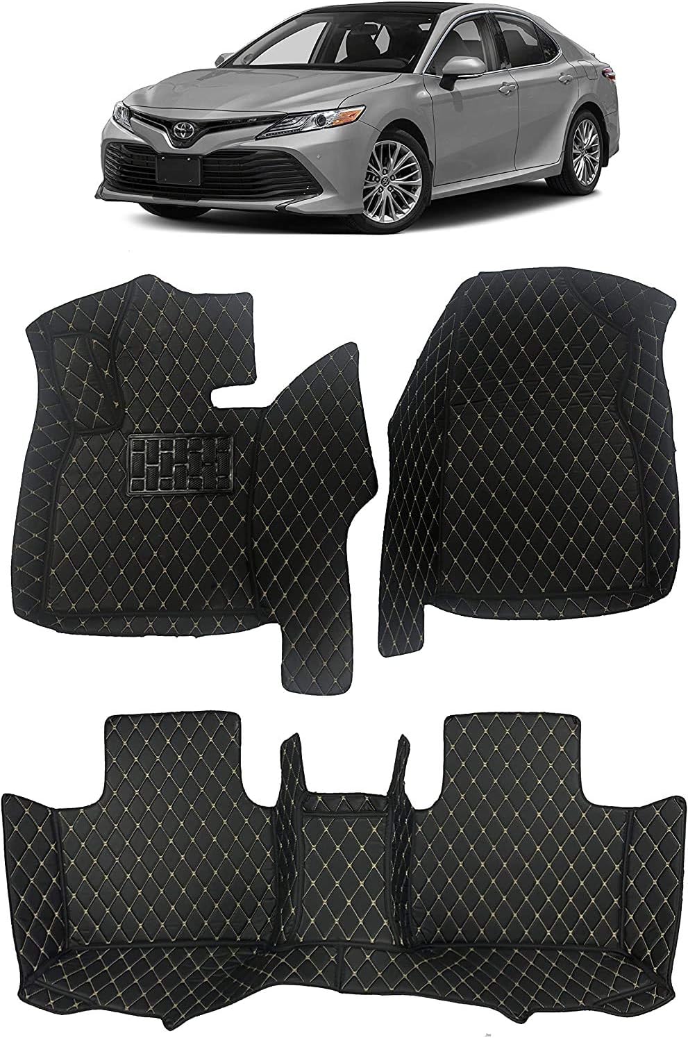 Black Full Coverage Floor Mat for Toyota Camry T676303