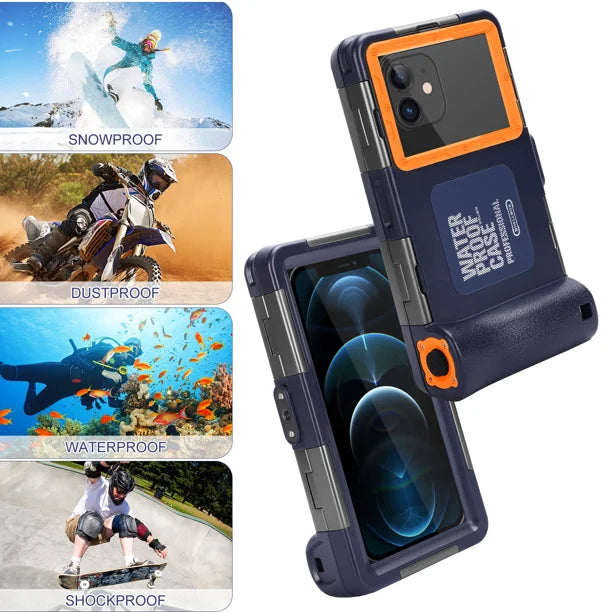 Waterproof Protective Case for Phones Up to 6.9 Inch with Lanyard G914754