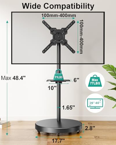 Rolling TV Stand for 26-65 inch Screens up to 77 lbs P244458