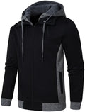 Black Fleece Zipper Hoodie V865023