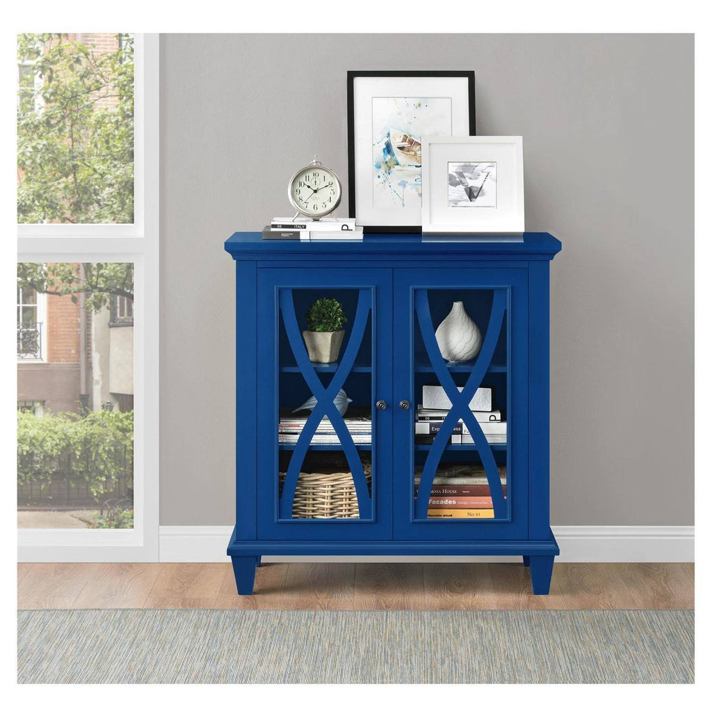 Blue Double Door Accent Cabinet K973