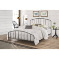 Black Metal Bed with Arched Spindle Design Queen J965