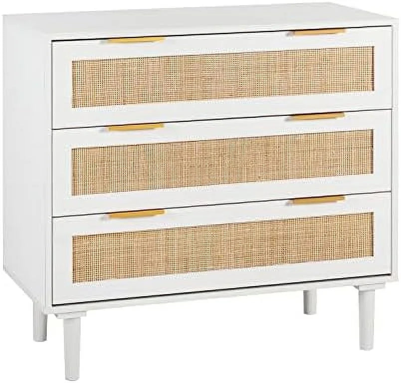 3 Drawer Rattan Wood Dresser H8394