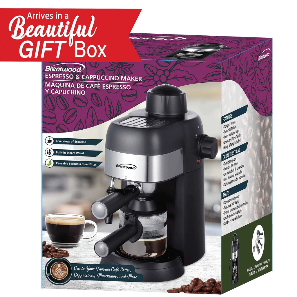 4-Cup Stainless Steel Espresso and Cappuccino Maker C25361